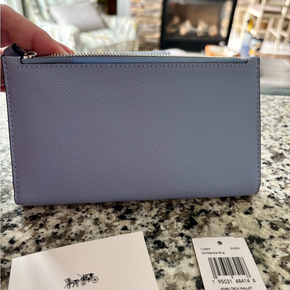 Coach Marble Blue Tech Wallet - Picture 2 of 6
